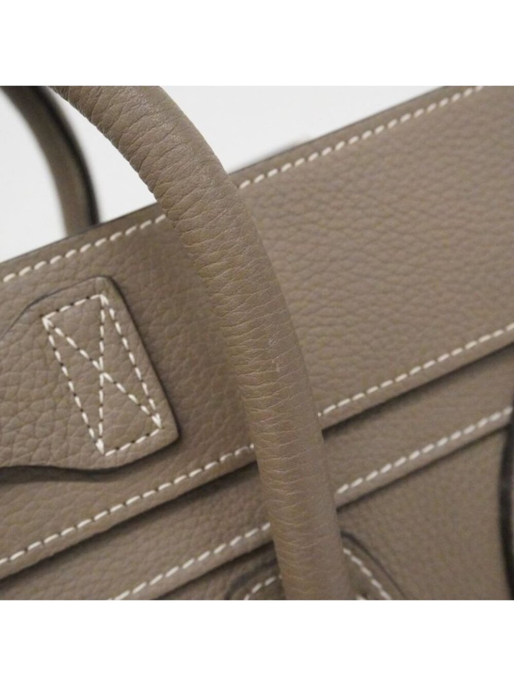 Celine Handbag Langue Leather Gray Silver - Picture 6 of 9